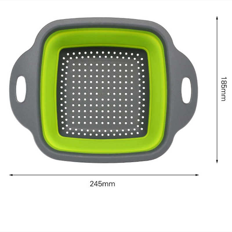 Image of Square Collapsible Foldable Drain Basket (2pcs/set)