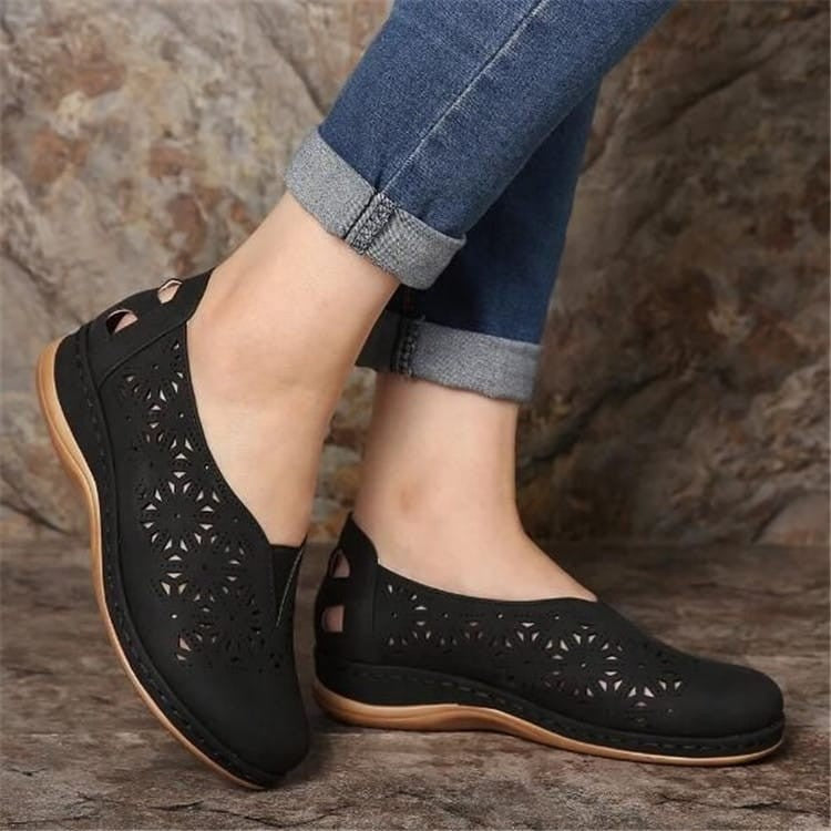 Image of Vintage Plus Size Hollow Out Thick-soled Shoes