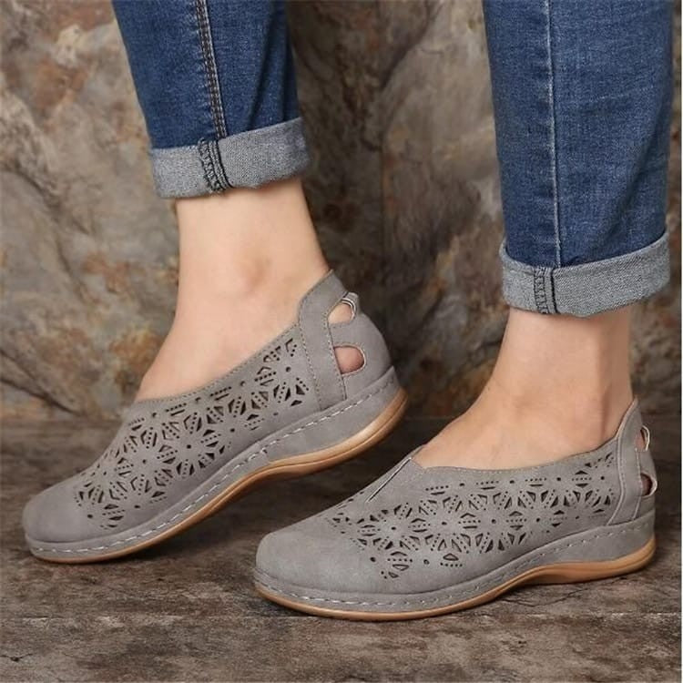 Image of Vintage Plus Size Hollow Out Thick-soled Shoes