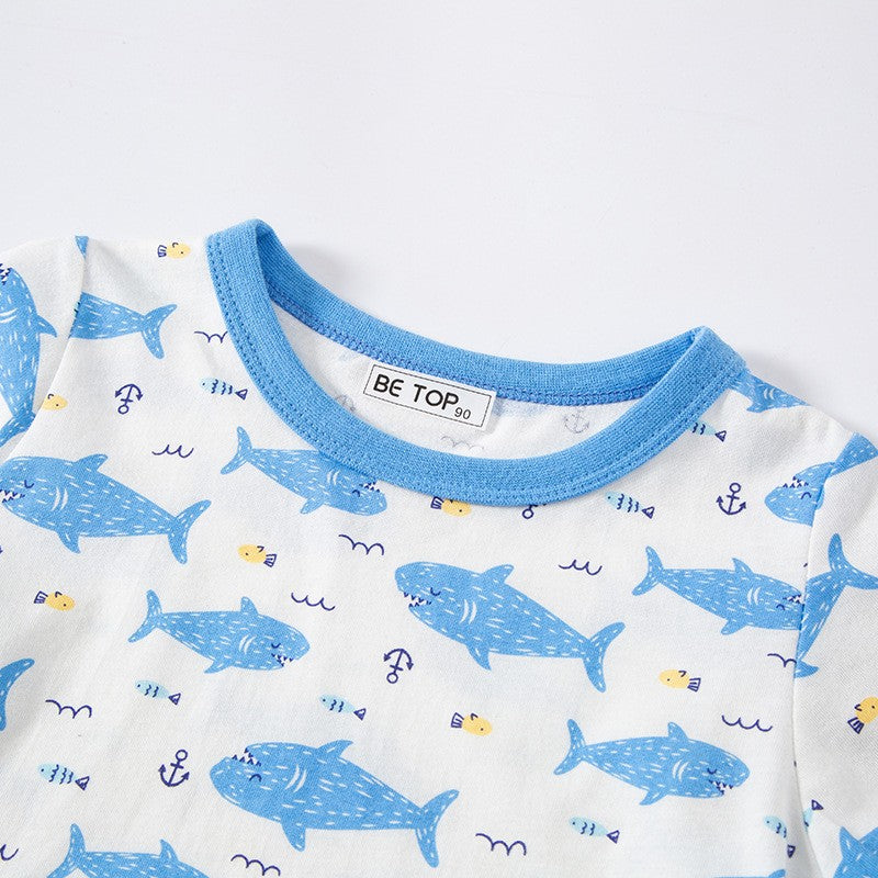 Image of Kids Boys Cute Animal Pattern T-shirt