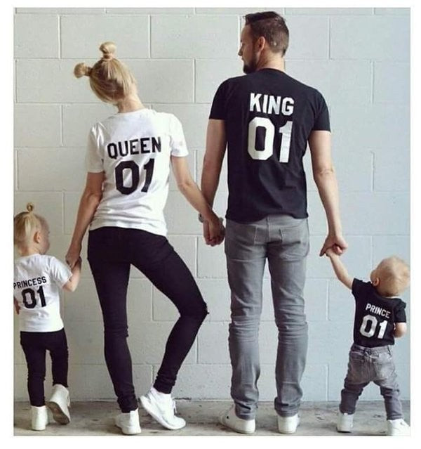 Image of Family King Queen Parent-Child Casual Top