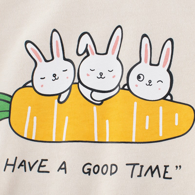 Image of Kids Rabbit Carrot Pattern T-shirt