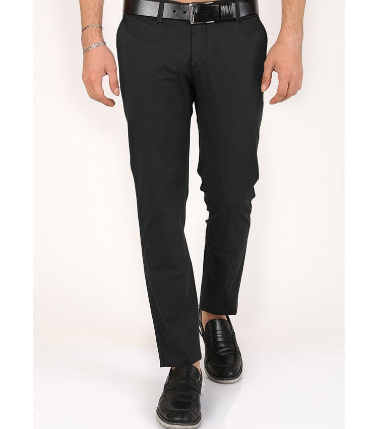 Image of Men Business Casual Mid-Waist Trousers
