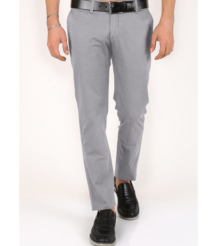 Image of Men Business Casual Mid-Waist Trousers