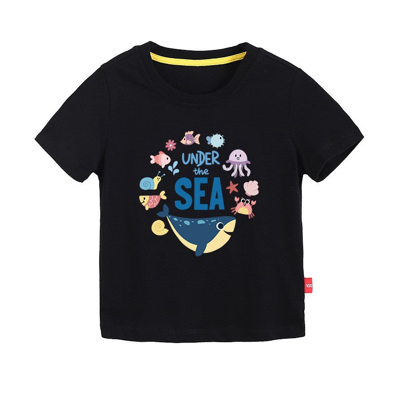Image of Kids Toddlers Boys Sea Print T-Shirt