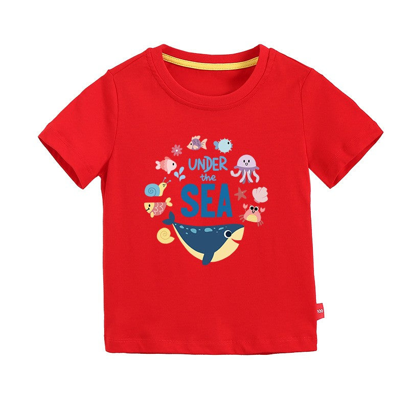 Image of Kids Toddlers Boys Sea Print T-Shirt