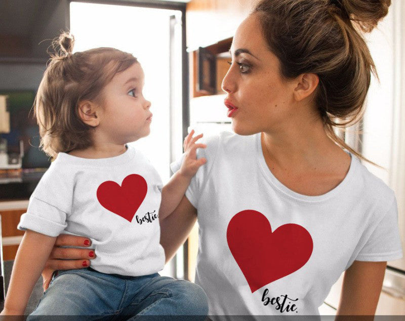 Image of Family Mother-Daughter Bestie Love Print T-Shirt