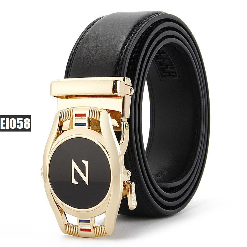 Image of Men Business Casual Automatic Buckle Belt