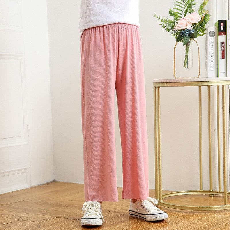 Image of Girls Fashion Solid Color Casual Pants